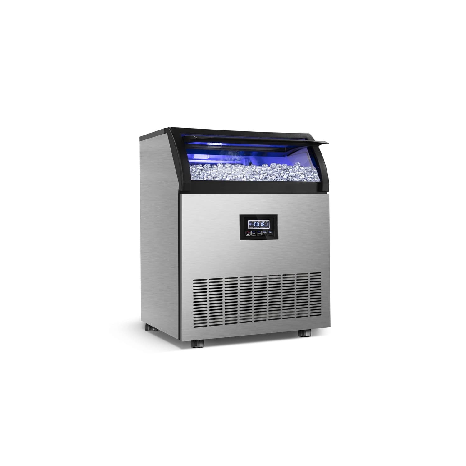 24.4 in. Commercial Ice Maker 360 lb./24 H Stainless Steel Freestanding Ice Maker Machine with Full Cube Production