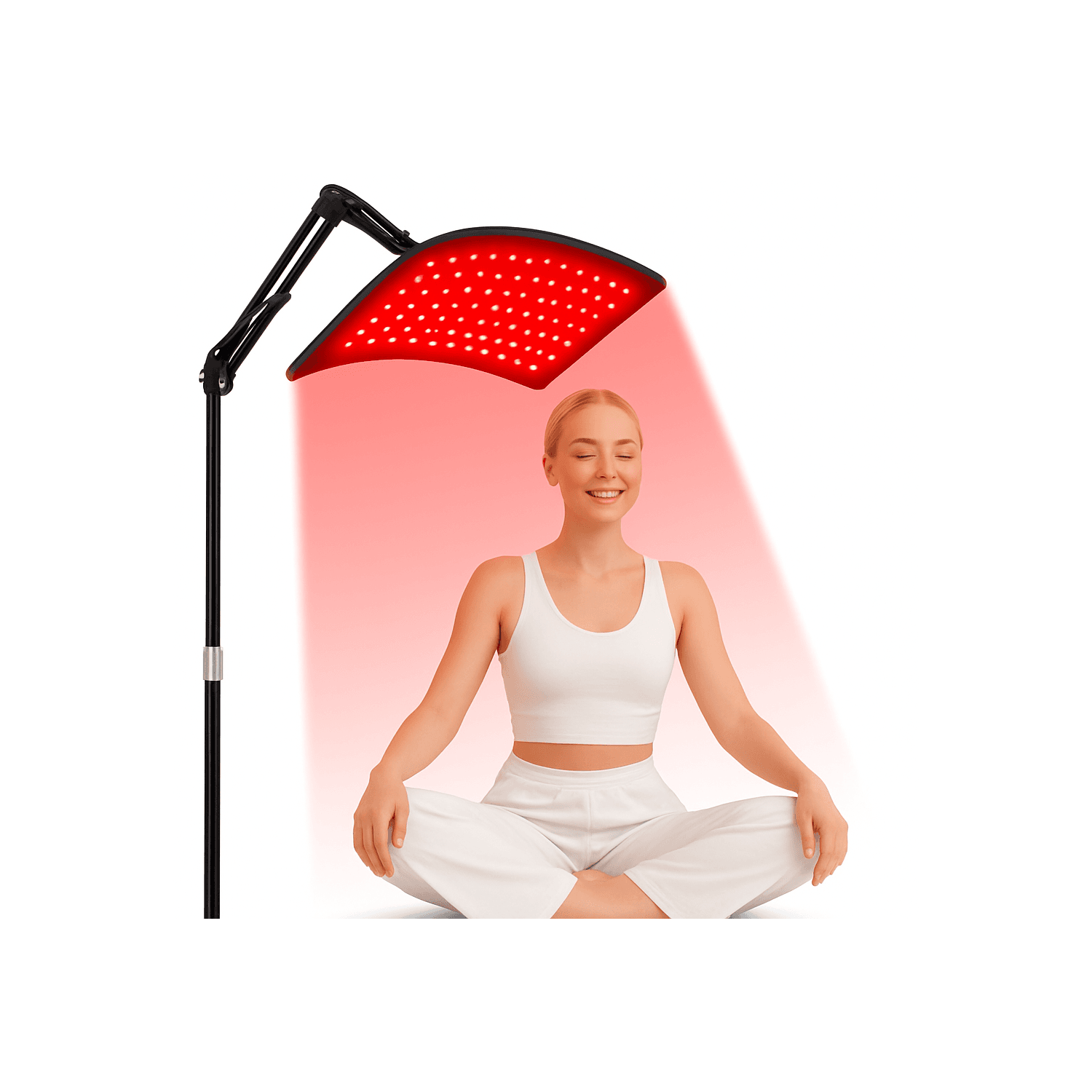 EZ-X Red Light Therapy Lamp- Red and Infrared Therapy for Body & Face with Adjustable Stand- 360 LEDs- 660nm & 850nm Infrared LED Light therapy Device- Adjustable Arms and Height
