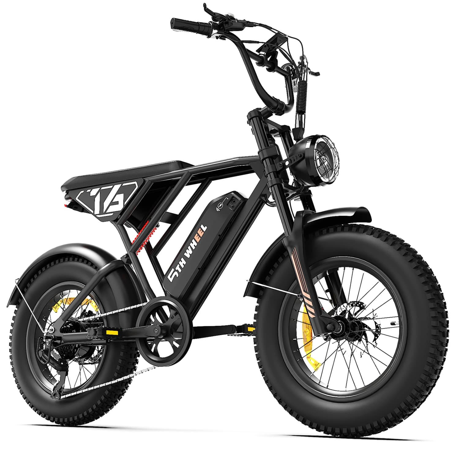5TH WHEEL Adult Electric Dirt Bike | 20x4" Fat Tire E-Bike | Removable 48V Battery | Full Suspension | 62 Mile Range | Snow & Off-Road Electric Motorcycle