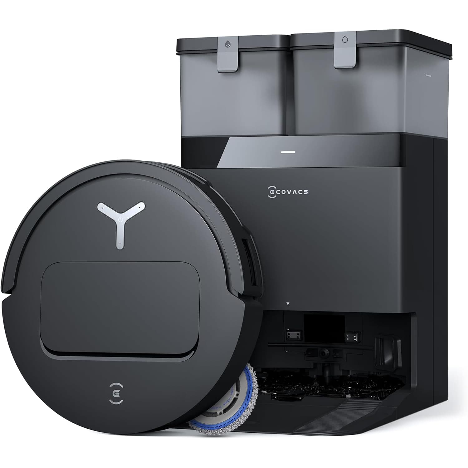 ECOVACS DEEBOT T50 PRO Omni Robot Vacuum & Mop for Multi-Surface with OMNI Dock Auto-Empty, Mop Wash & Dry, AIVI 3D, 15,000Pa - Black