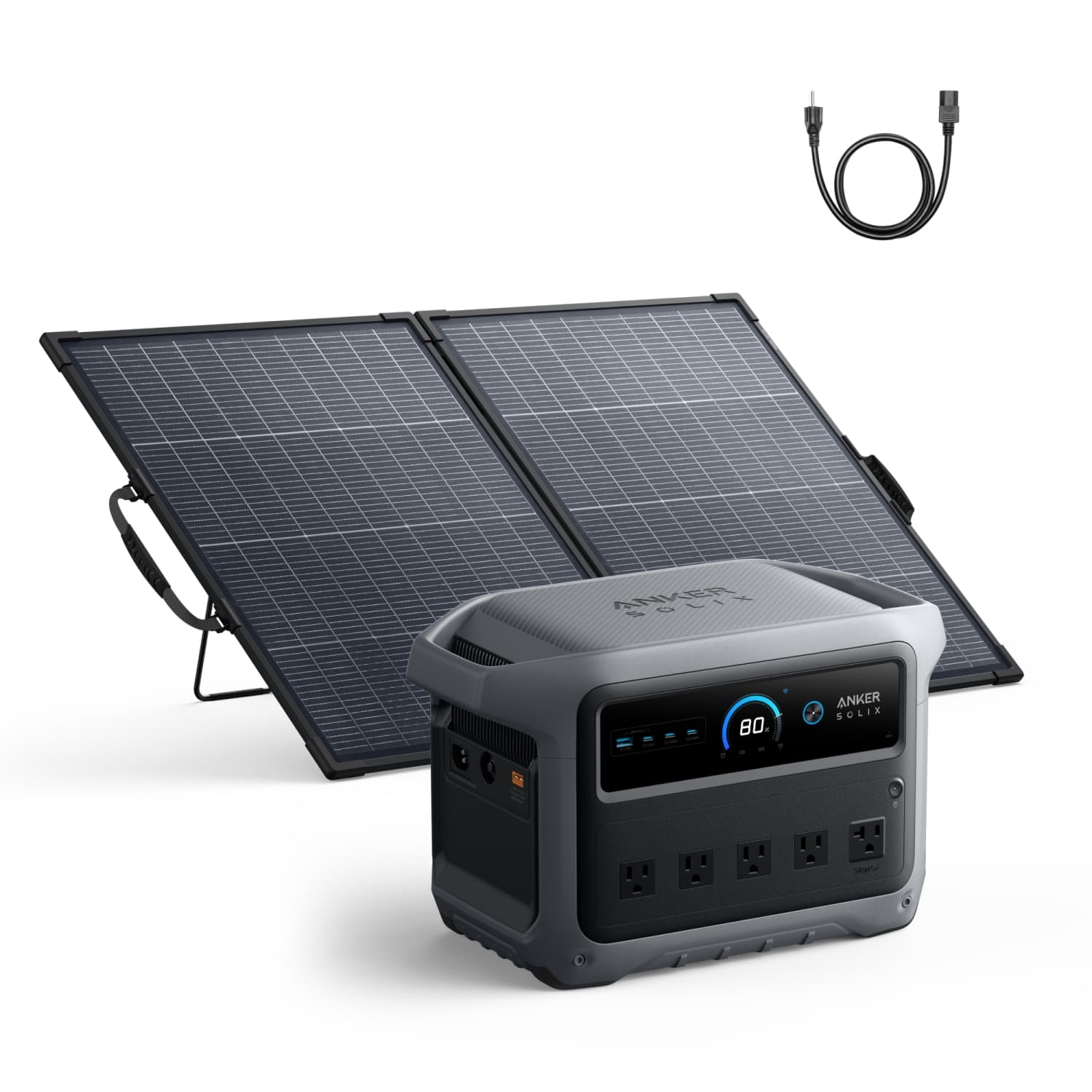 Anker SOLIX C1000 Gen 2 2000W/ 1024Wh Portable Power Station with 1x 200W Solar Panel