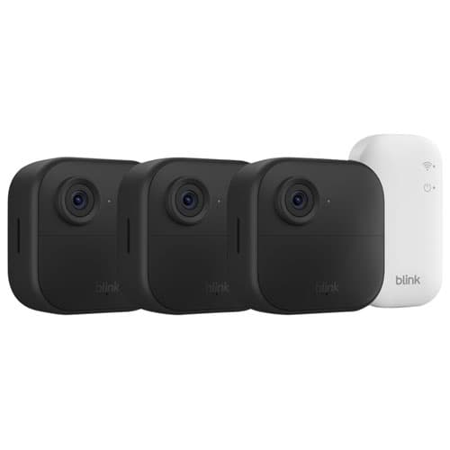 Blink Outdoor 4 Wire-Free 1080p Full HD Security Camera System - Two-Year Battery, IR Night Vision, Sync Module Core (3-Pack)