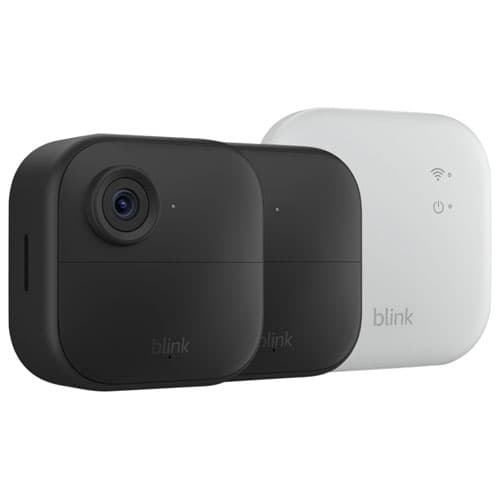 Blink Outdoor 4 Wire-Free 1080p Full HD Security Camera System - Extended-Range Sync Module XR, Two-Year Battery, IR Night Vision (2-Pack)