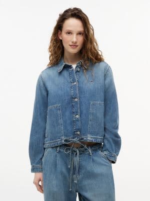 Tommy Jeans Tie-Hem Denim Chore Jacket
