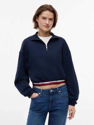 Tommy Jeans Boxy Quarter-Zip Sweatshirt