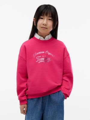 Kids' Foil Script Tommy Logo Sweatshirt
