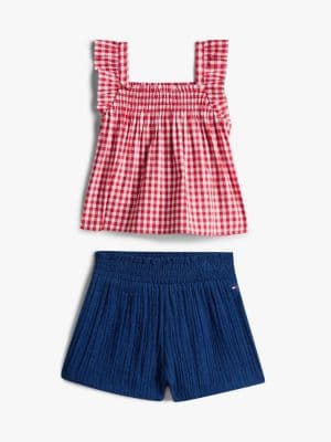 Babies' Gingham Top & Short Set