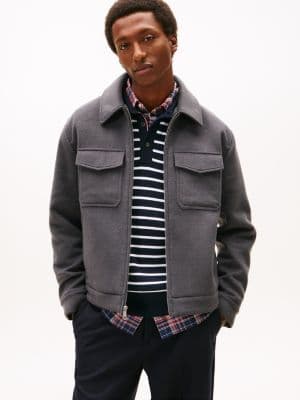 Wool-Blend Zip Jacket