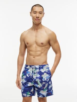 Surf Print 7" Swim Trunk