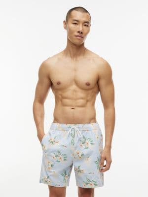 Floral Print 7" Swim Trunk