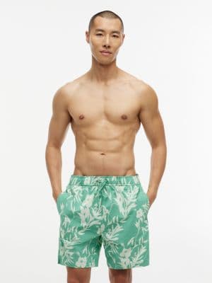 Tropical Print 7" Swim Trunk