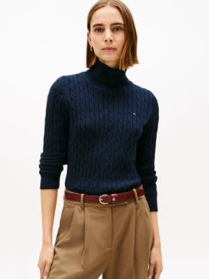 Cable Knit Turtleneck Sweater