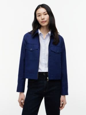 Lightweight Twill Chino Zip Jacket