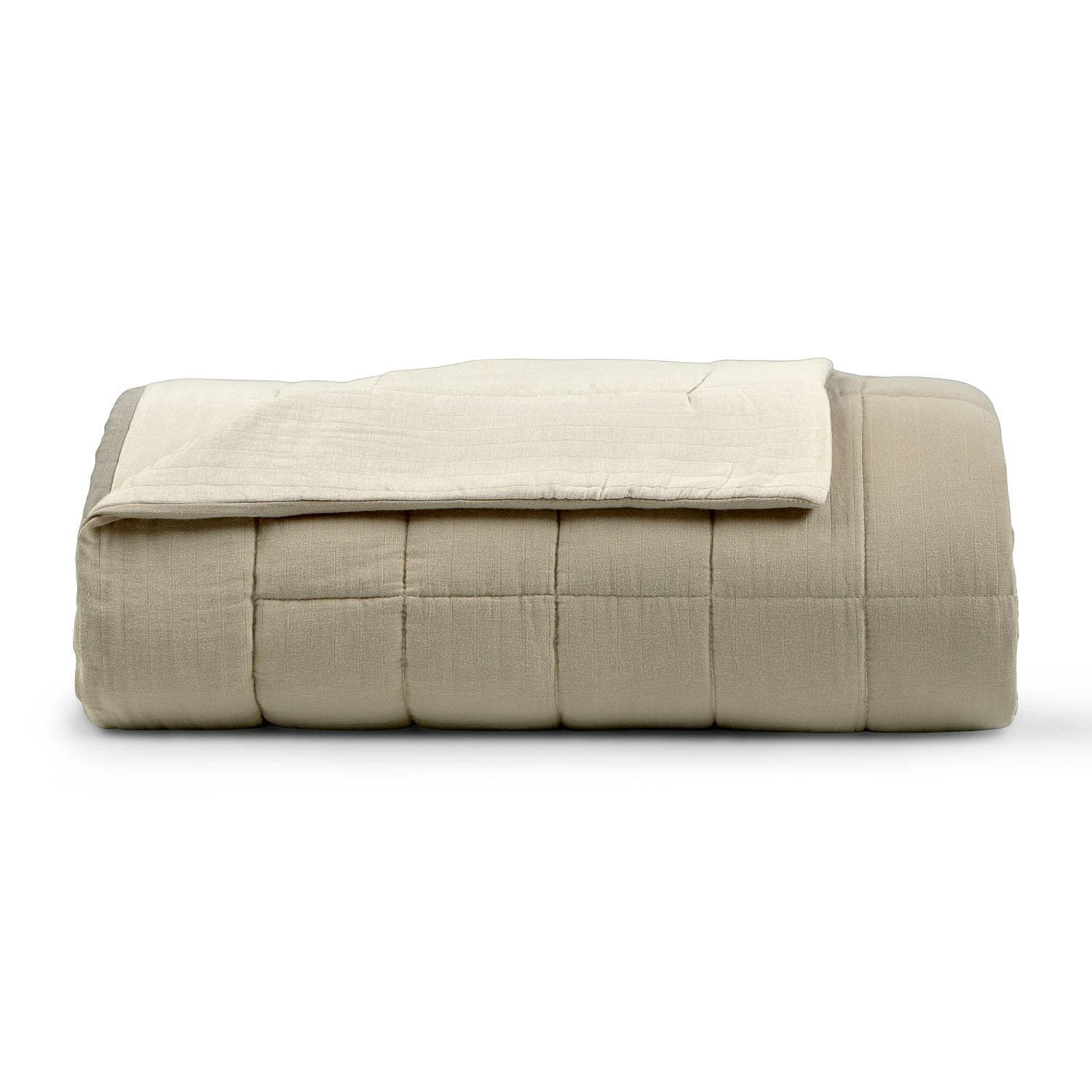 Leni King Cotton Gauze Quilt - Duo Taupe