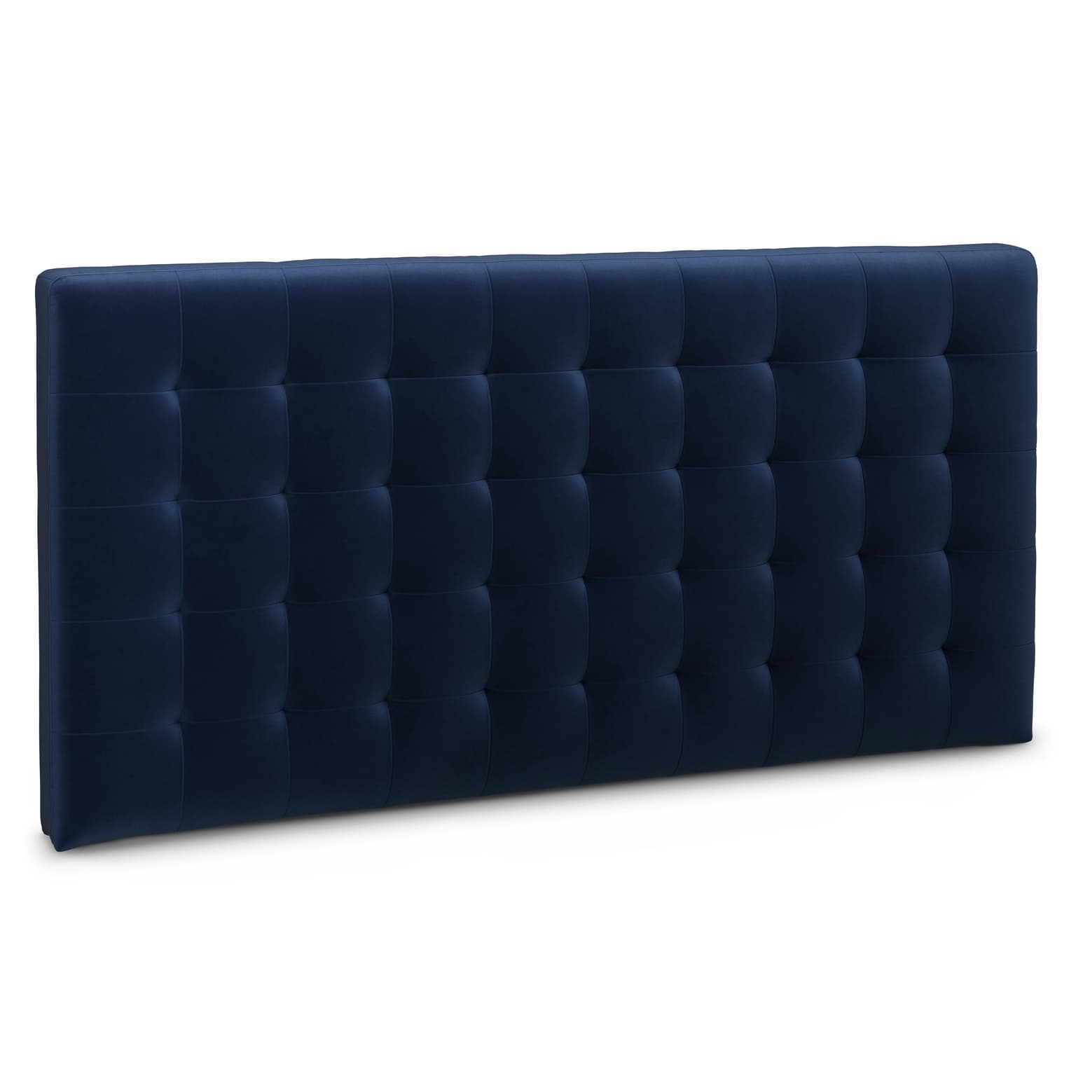 Sven King Tufted Velvet Headboard - Plush Cascadia Blue