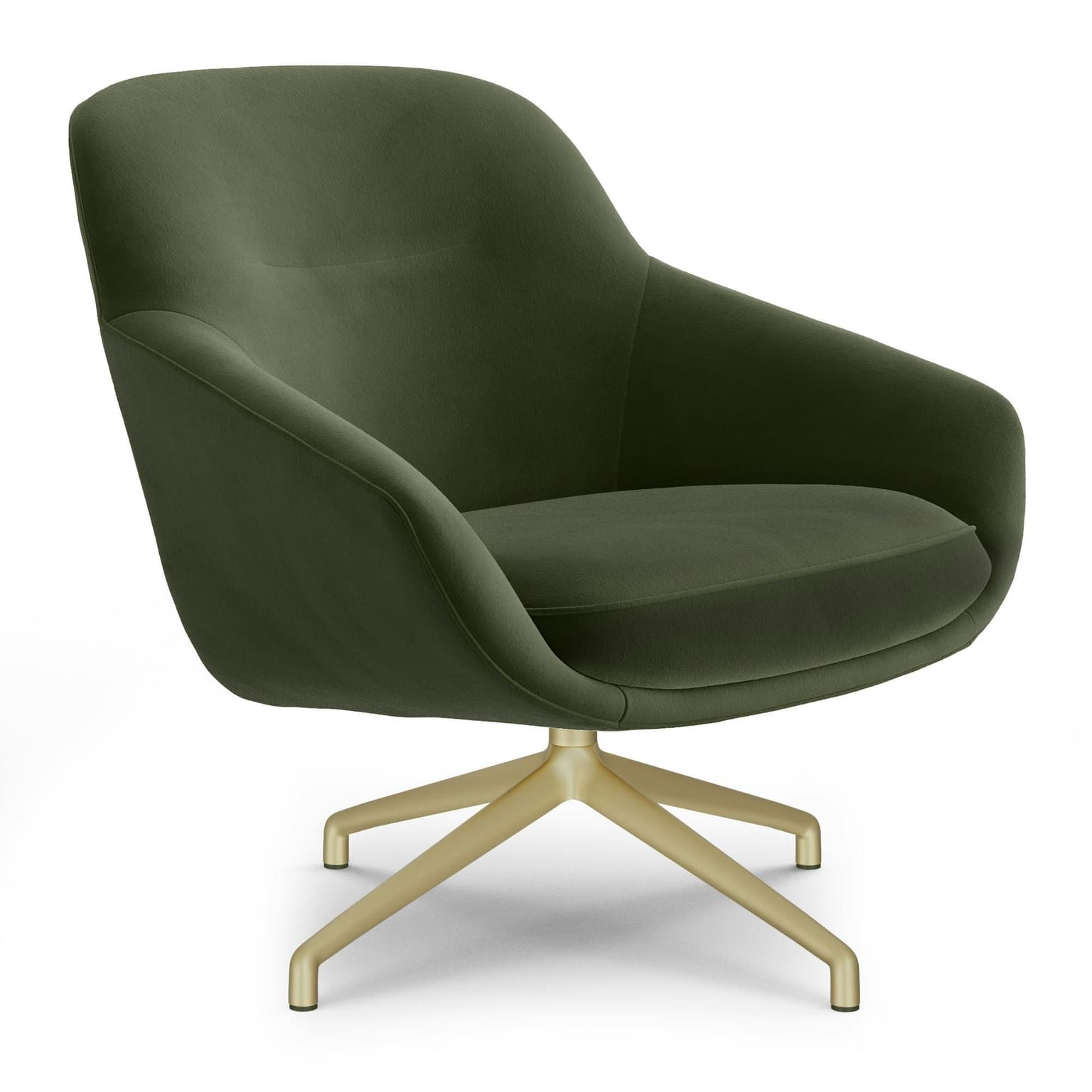 Sterling 33" Velvet Swivel Chair - Hale Fir Green