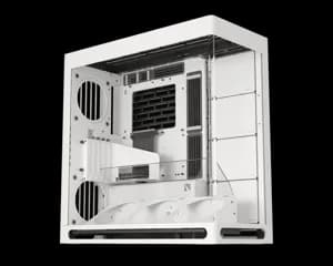HAVN HS 420 VGPU E-ATX Mid-Tower Computer Case - White - UniSheet Heat-Formed Panoramic Glass Panel - Dual Chamber Design - PCI Express 5.0 Riser Cable - 3-way Adjustable VGPU Bracket - USB 3.2 Gen 2 Type-C - 2x USB 3.2 Gen 1 Type-A (HVN-CA-HS420-07)