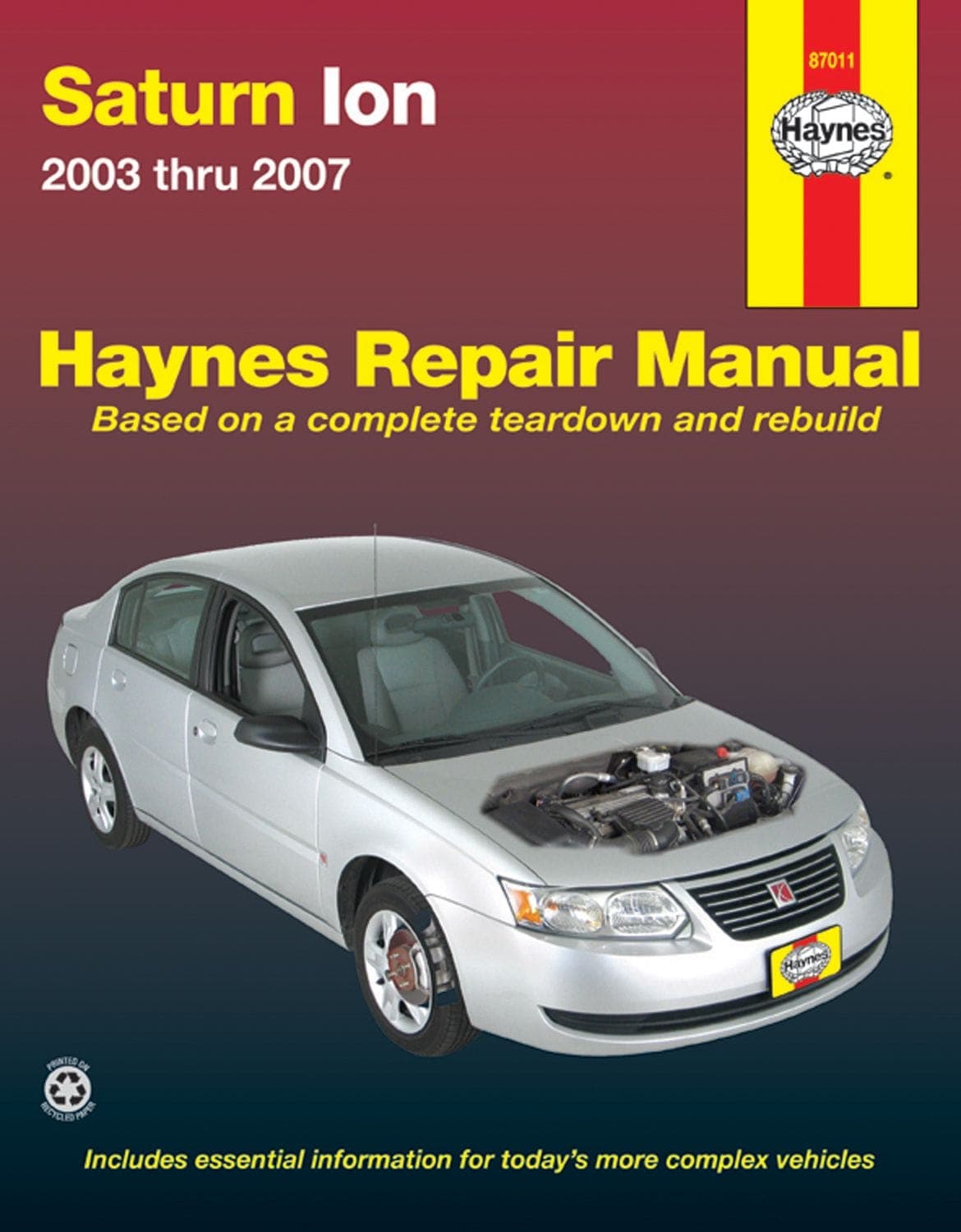 Saturn Ion 2003 thru 2007 Haynes Repair Manual, 87011