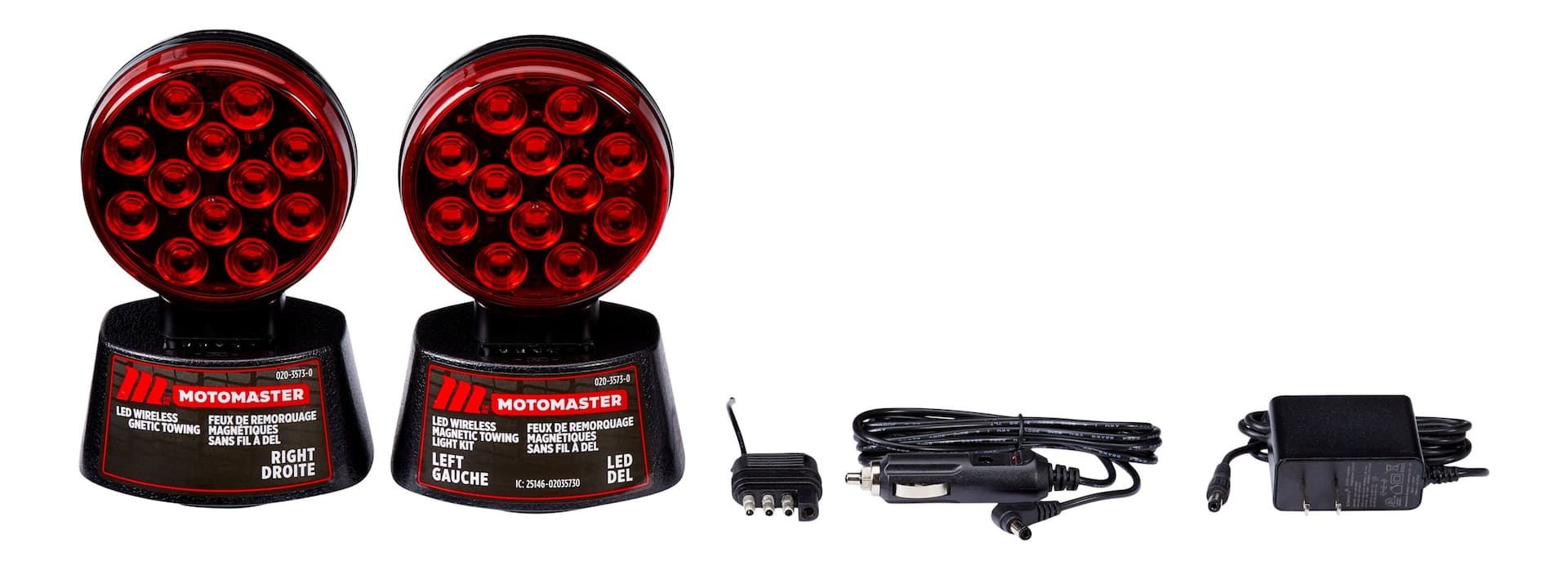 MotoMaster Wireless Magnetic LED Towing Light Kit