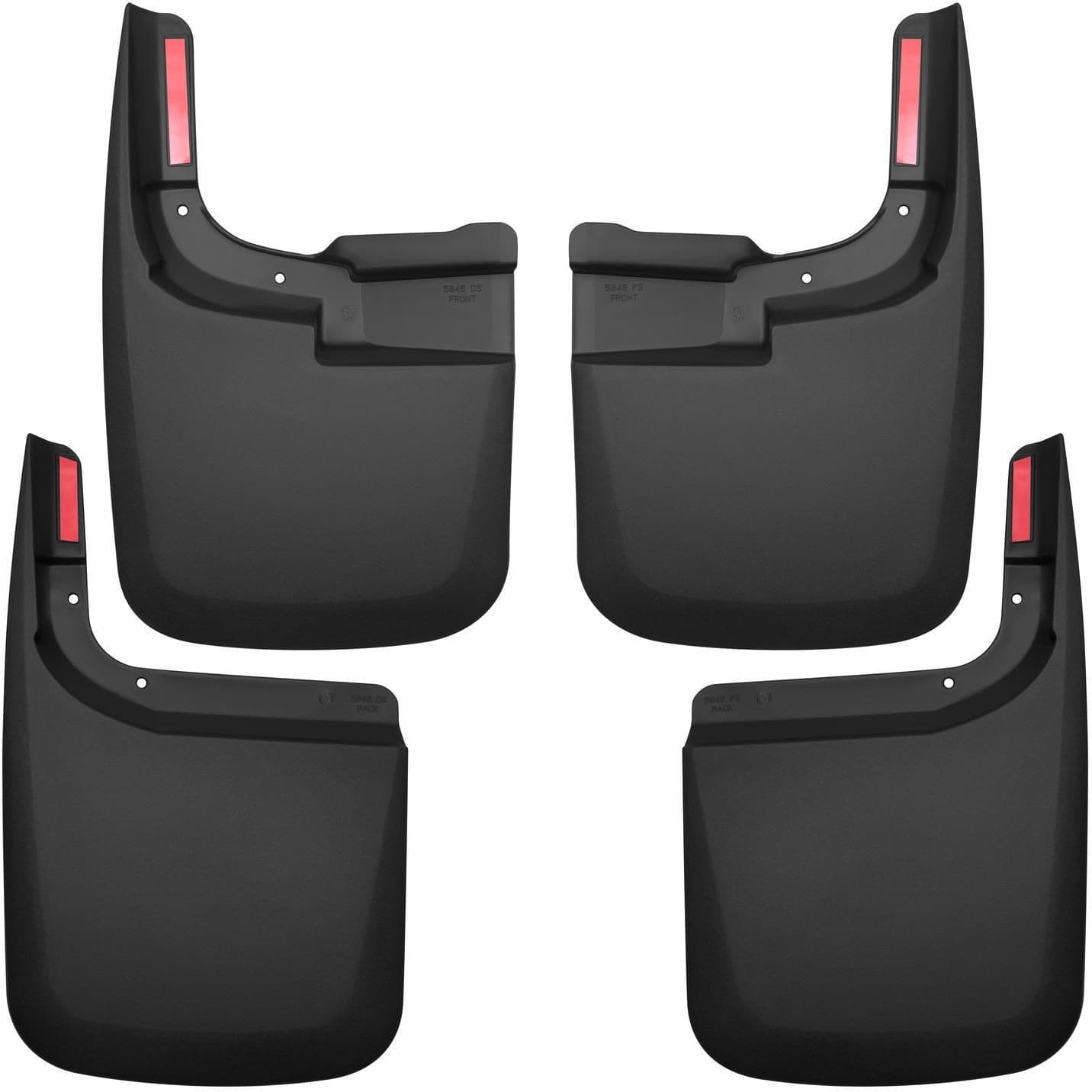 Husky Liners 58516 Custom Fit Front & Rear Mud Guards for 2019-2020 Ford Ranger Truck, 4-pk