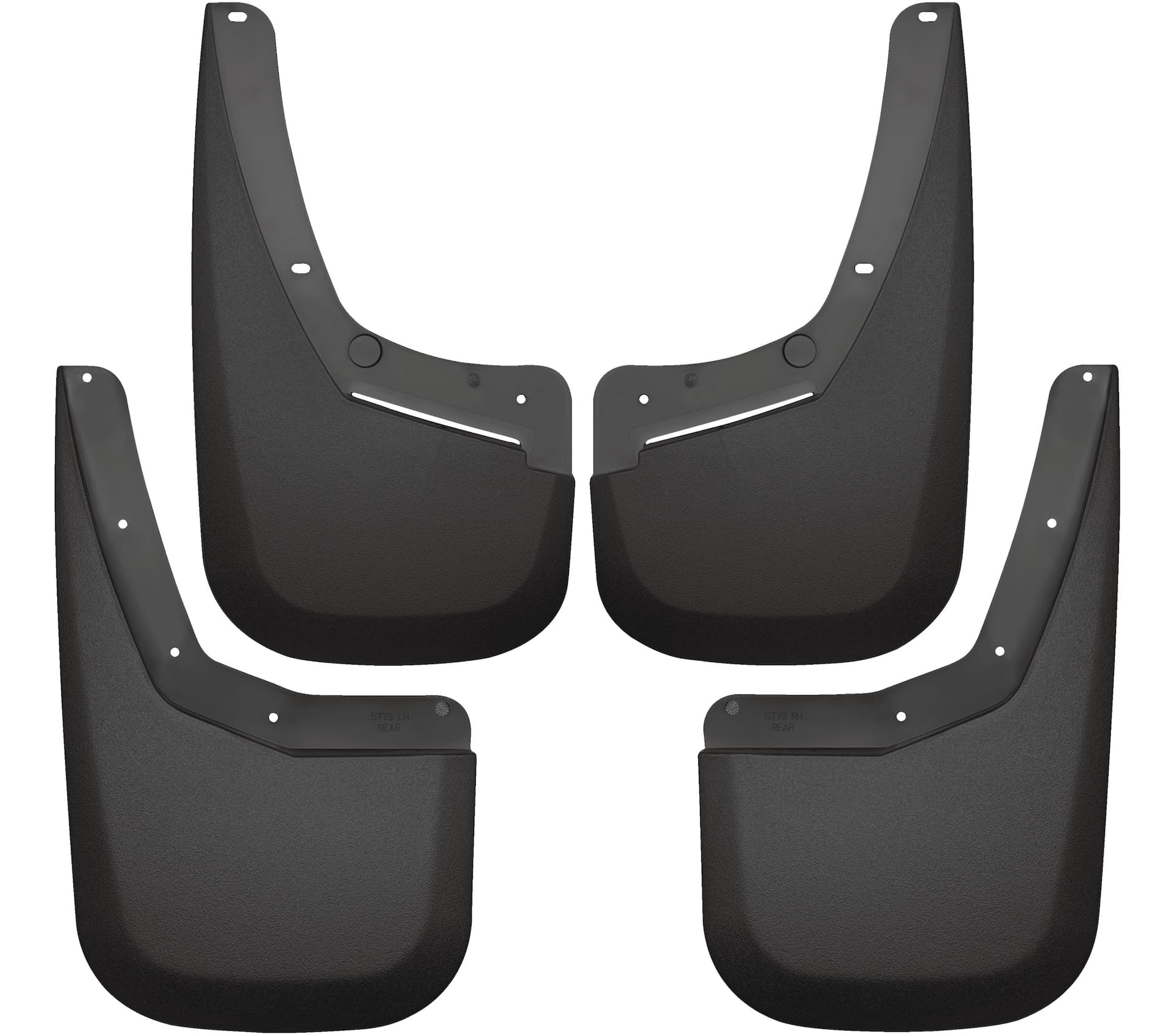 Husky Liners 56796 Custom Fit Front & Rear Mud Guards for 2007-2013 Chevrolet Silverado Truck, 4-pk