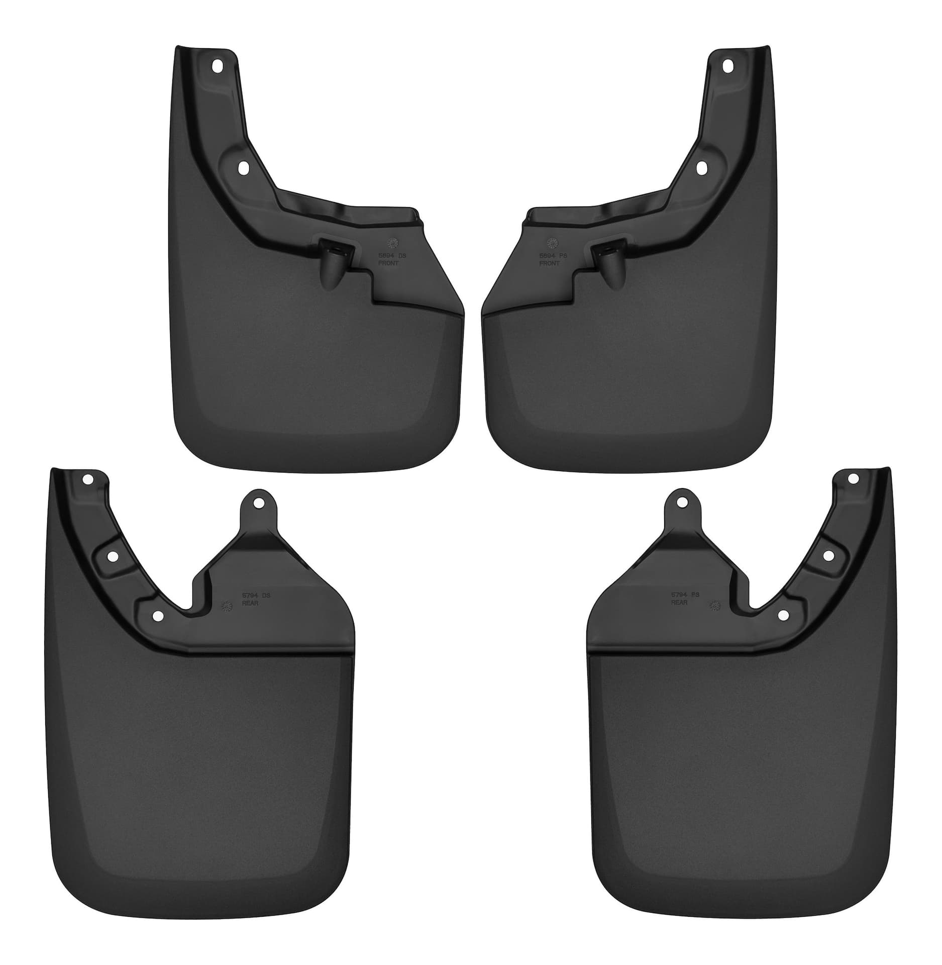 Husky Liners 56946 Custom Fit Front & Rear Mud Guards for 2016-2021 Toyota Tacoma Truck, 4-pk