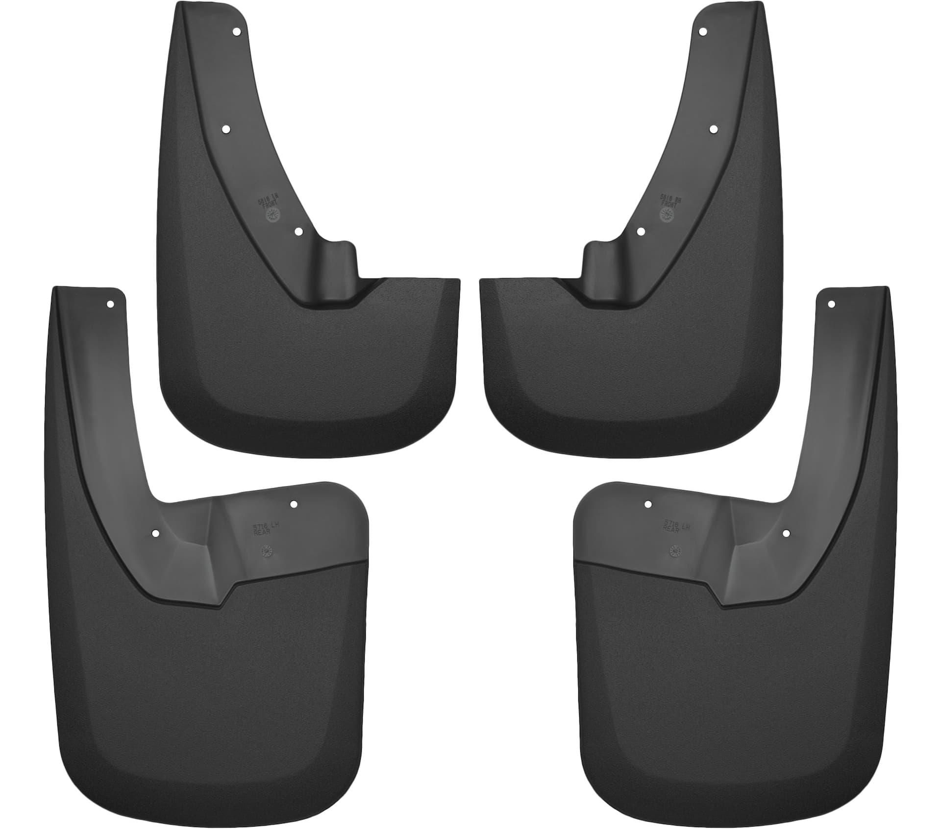 Husky Liners 58186 Custom Fit Front & Rear Mud Guards for 2009-2018 Dodge Ram Truck with OEM Flares, 4-pk