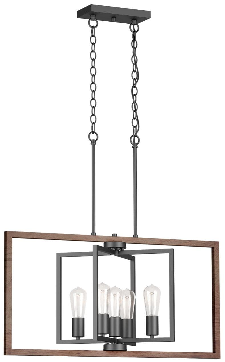 CANVAS 5-Light Chandelier, Matte Black