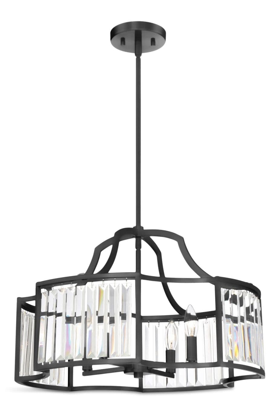 CANVAS 4-Light Chandelier, Matte Black