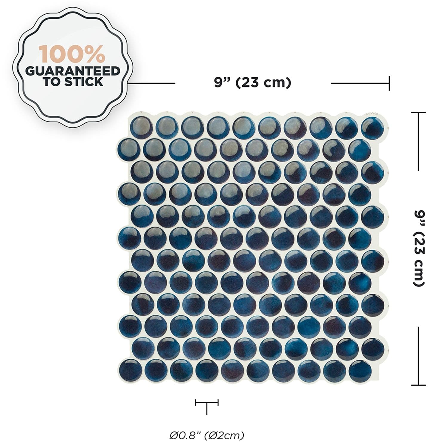 Smart Tiles Peel & Stick Self-Adhesive Kitchen & Bathroom Wall Tiles, Penny Davy