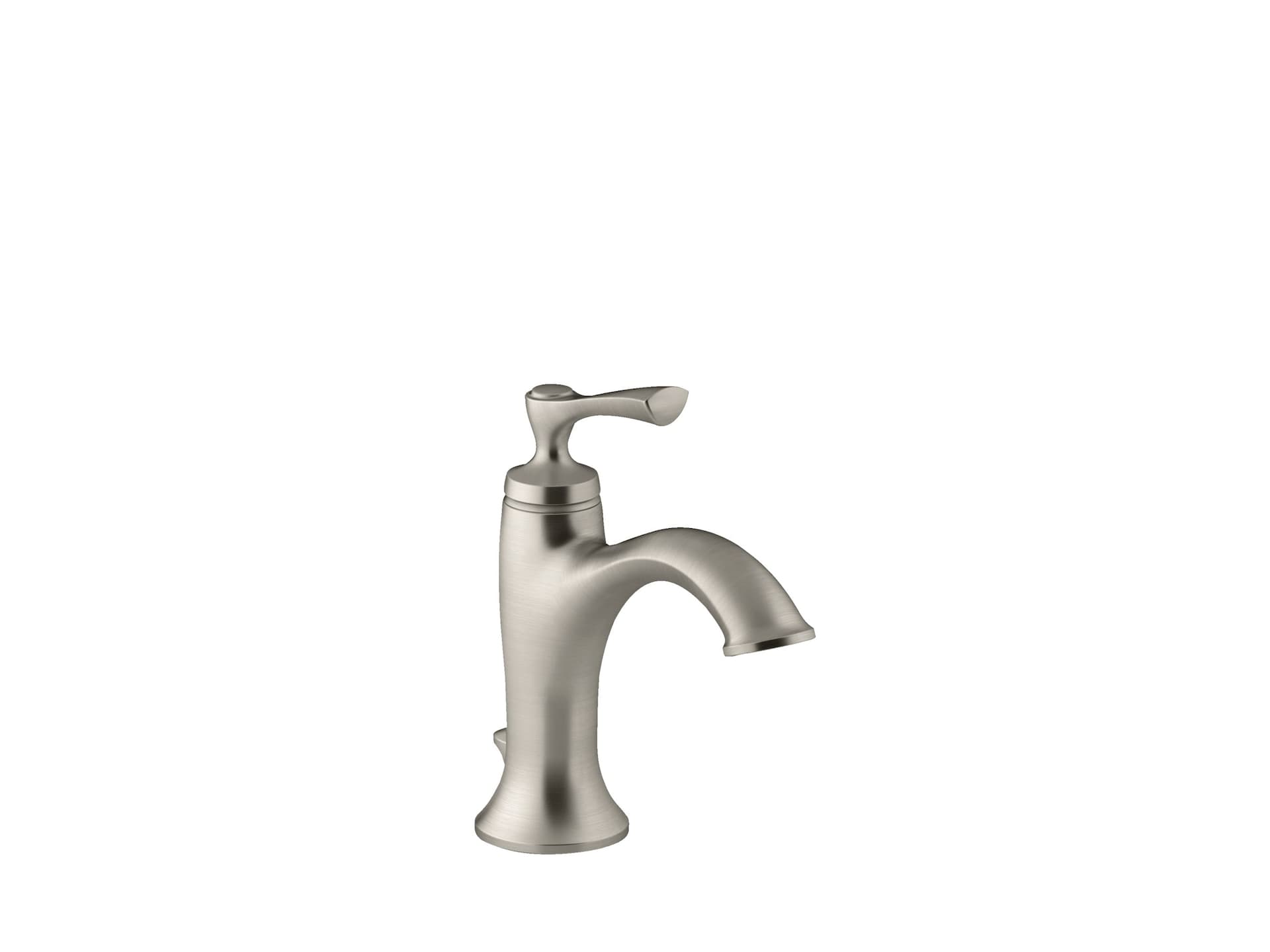 Kohler Elliston Single Handle Single Hole 4-in Centerset Bathroom Sink Faucet, Brushed Nickel