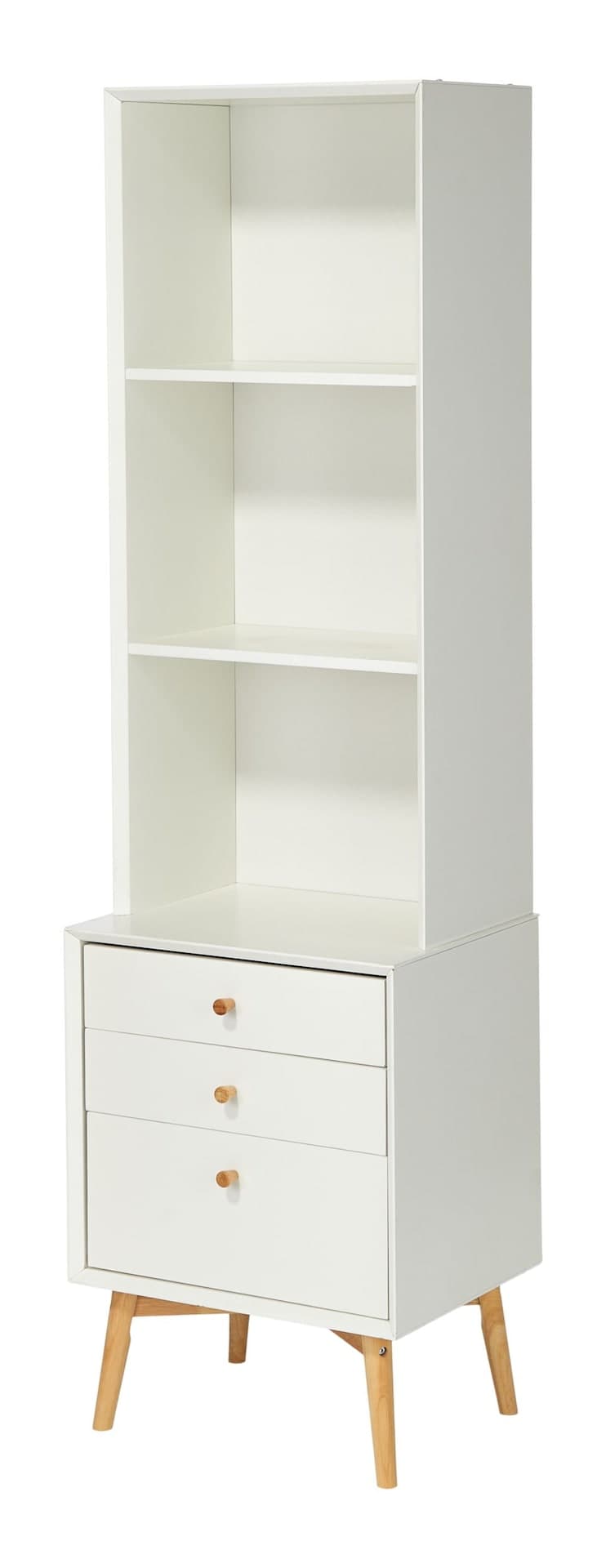 CANVAS Copenhagen 2-Tier 3-Drawer Bookcase For Storage & Display, White