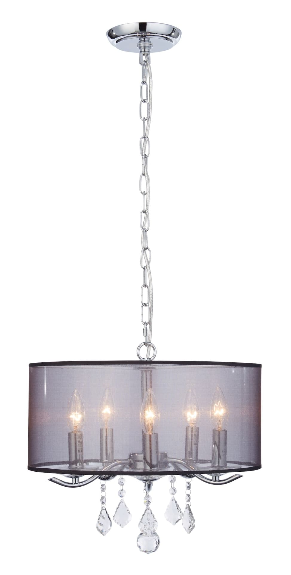 CANVAS Echo 5-Light Satin Shade Chandelier, Crystal