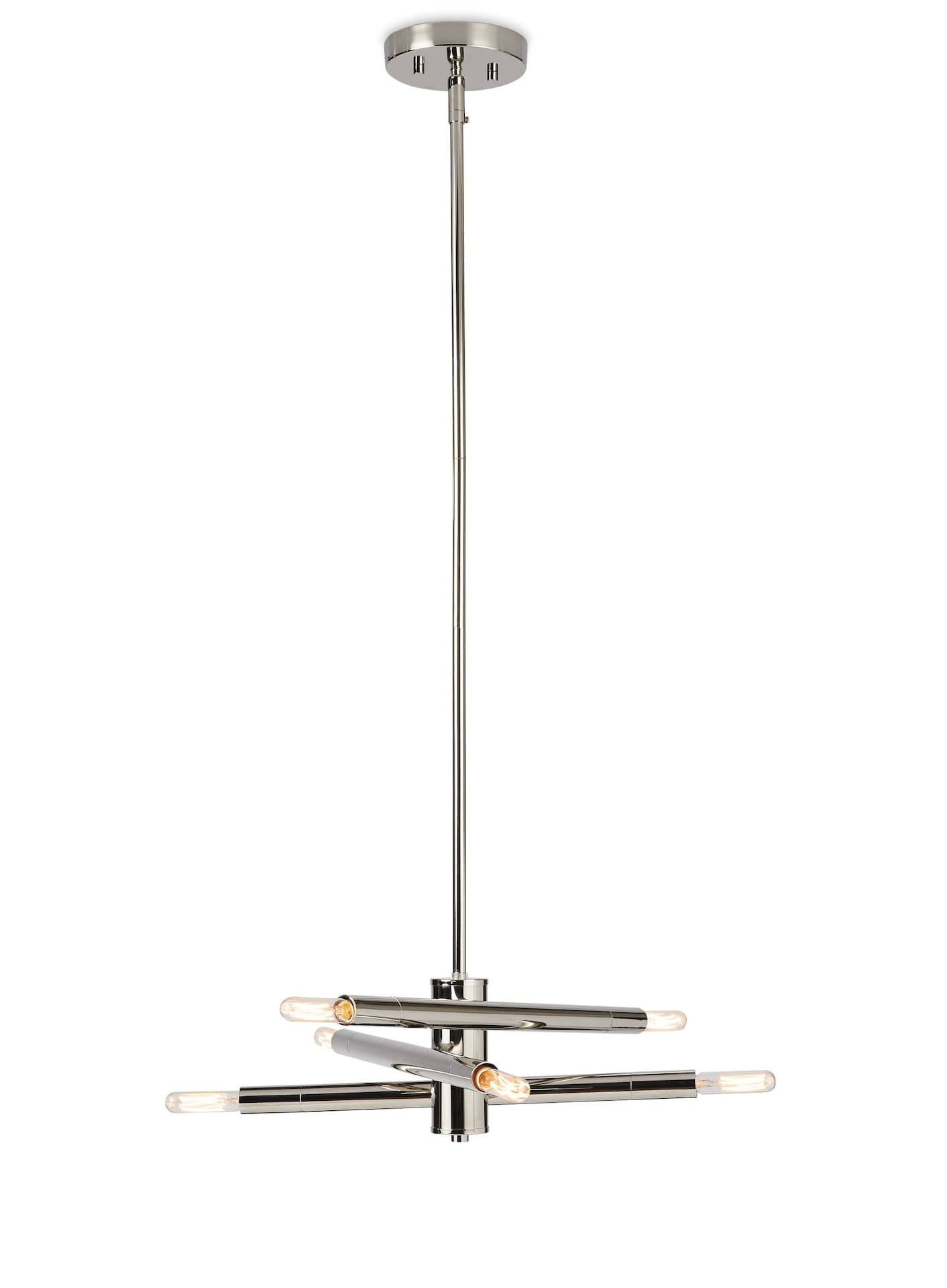 CANVAS Bayside 6-Light Chandelier, Adjustable Height, Polished Nickel