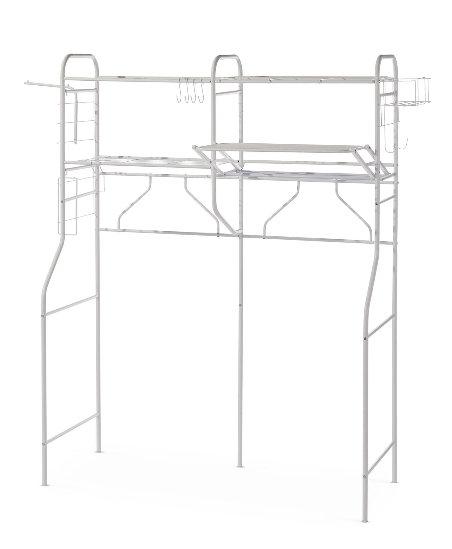 type A Linear Double-Unit Laundry Organization System, White