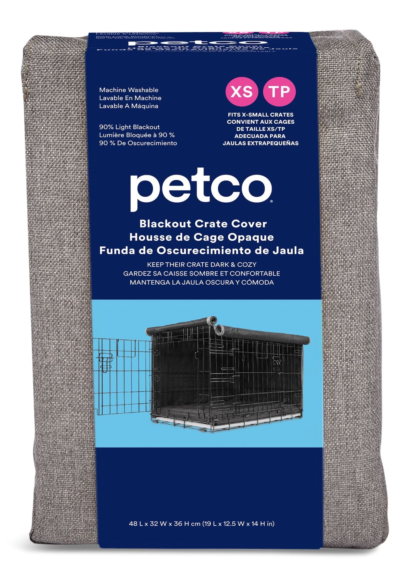 Petco X-Small Grey Blackout Dog Crate Cover
