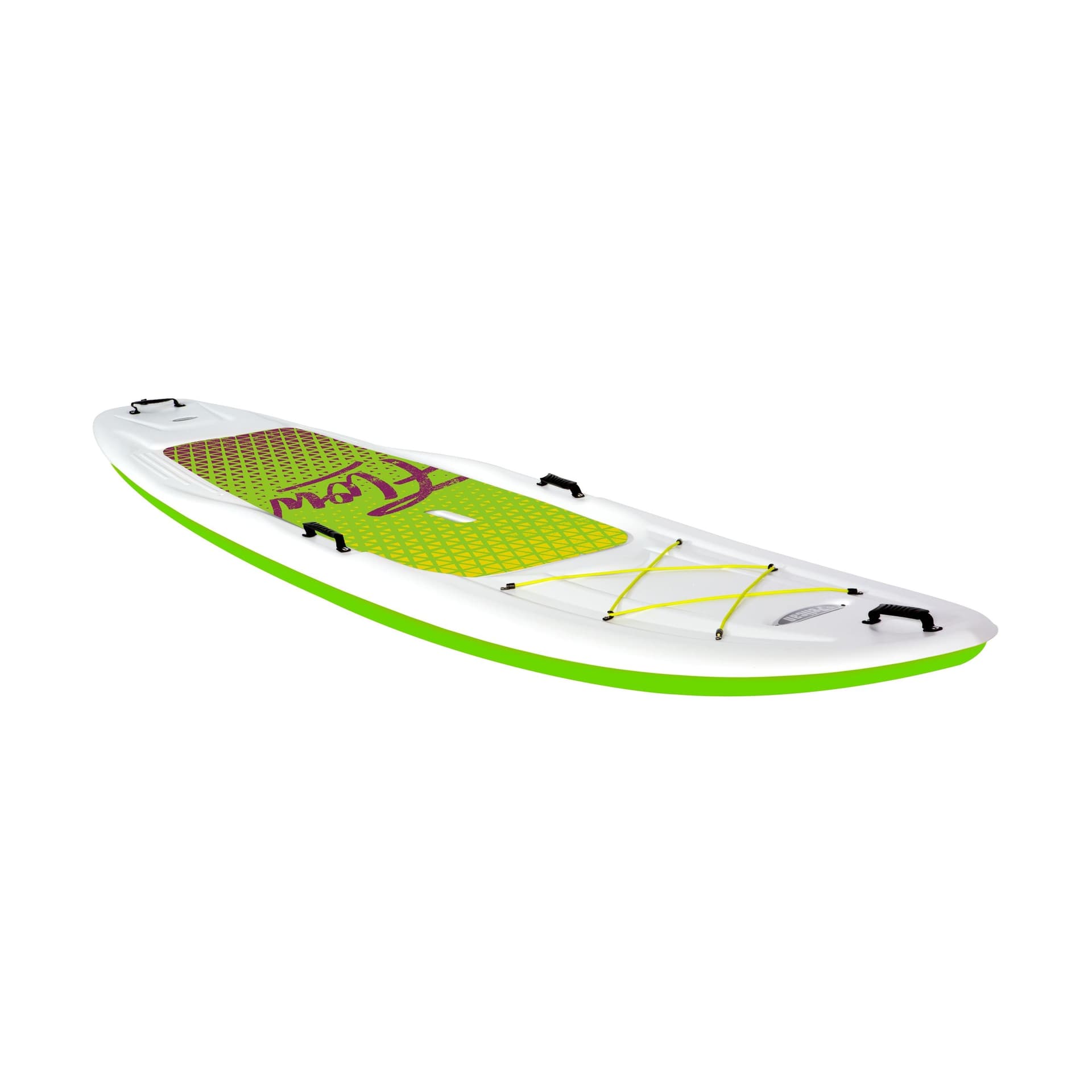 Pelican Flow 106 1-Person Stand Up Paddle Board, White/Green, 10-ft-6-in