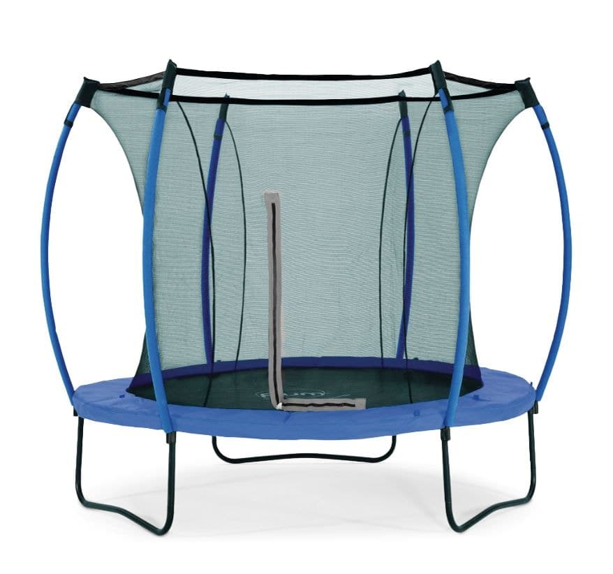 Plum® Springsafe® bleu trampoline extérieur avec enceinte de sécurité et couvre-tout, 8-ft, pour les 6 ans et plus