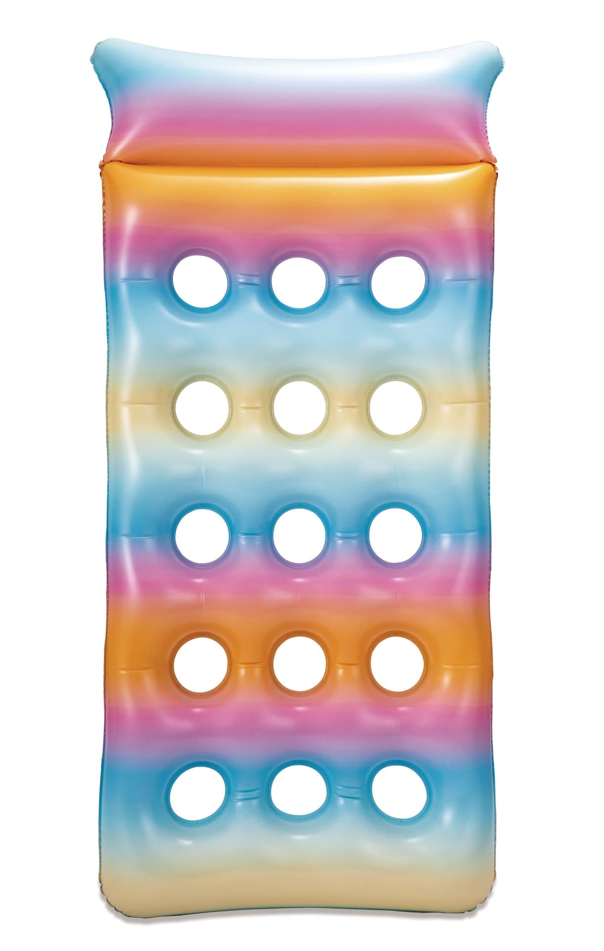 Stella and Finn Inflatable Hydro-Cooled Pool Float/Lounger, Pastel, 72 x 34 x 9-in