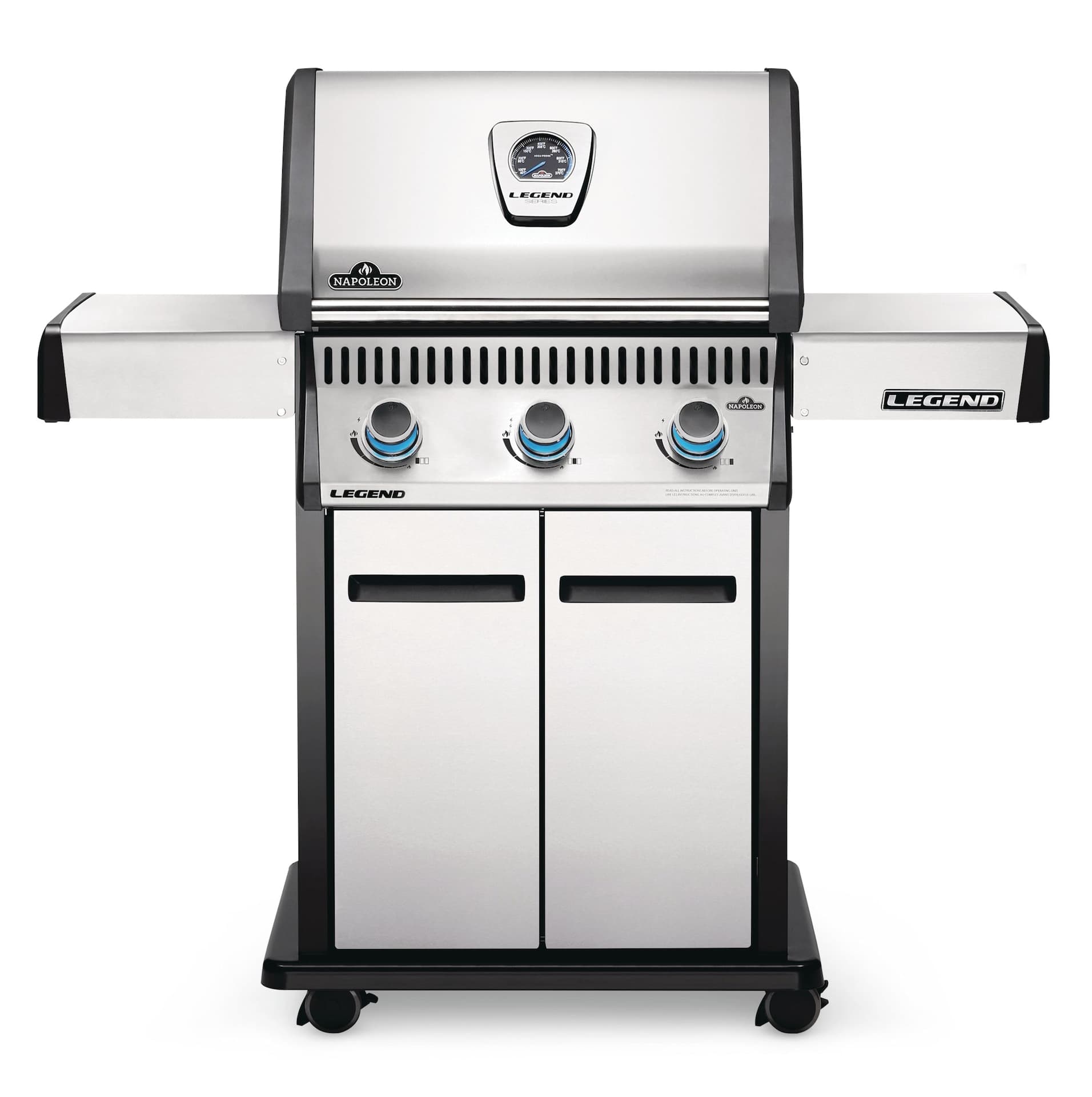 Napoleon Legend LD3 Stainless Steel 3-Burner Natural Gas BBQ Grill with Folding Side Shelves