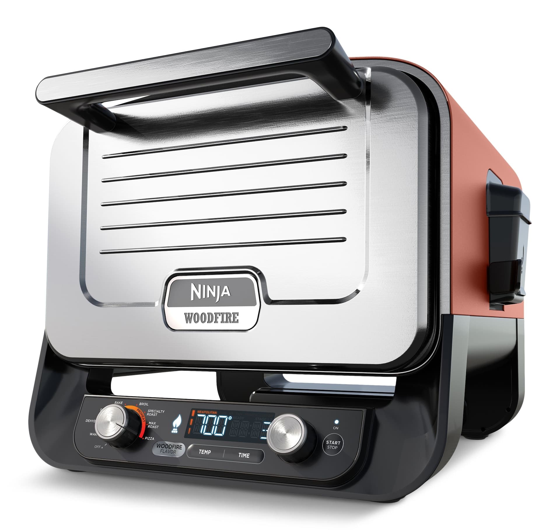 Ninja Woodfire™ 8-in-1 Electric Outdoor Oven for Pizza, Max Roast, Specialty Roast, Broil, Bake, Smoker, Dehydrate and Keep Warm, 105-700°F