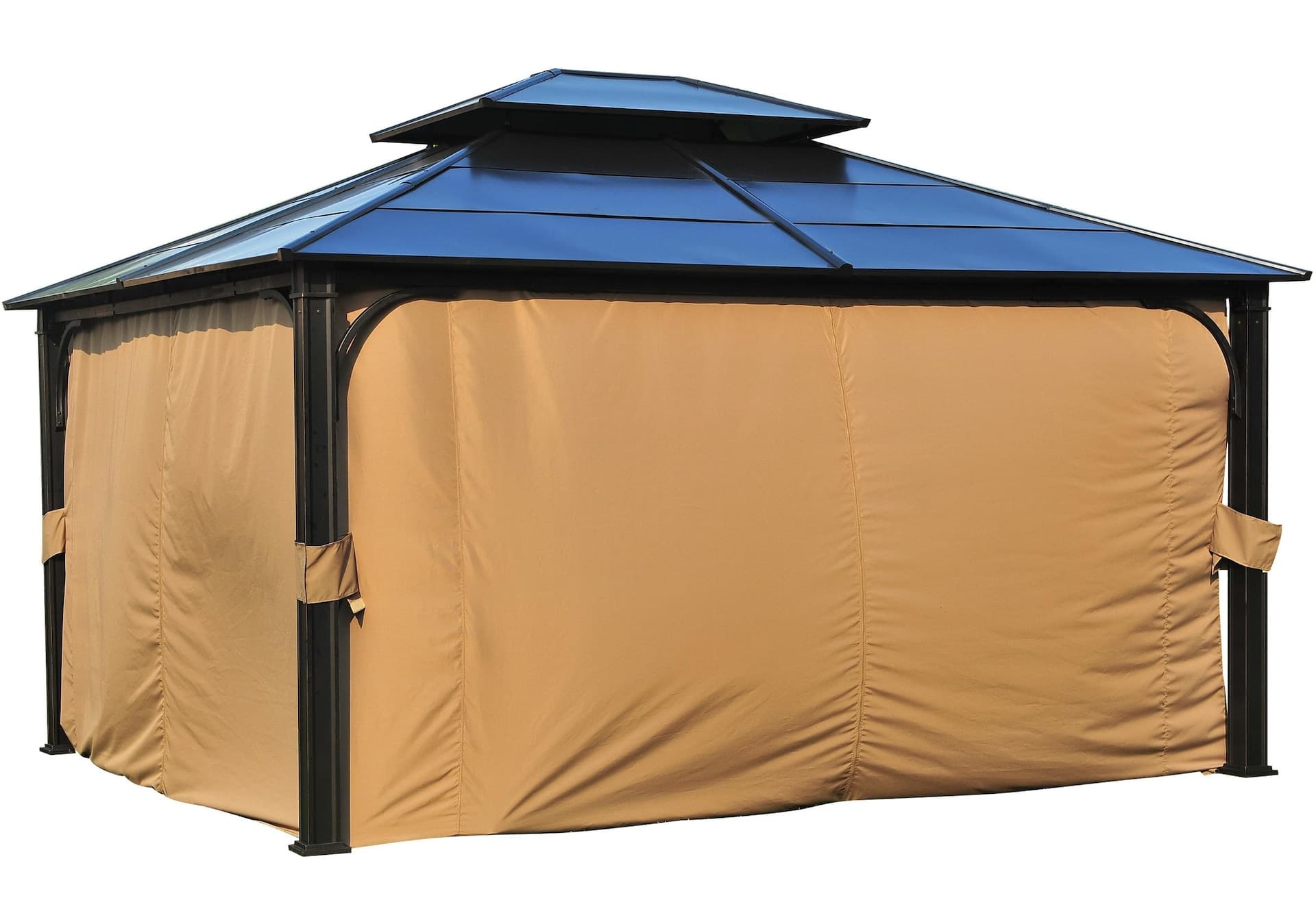 For Living Fabric Outdoor/Patio Gazebo Walls & Netting for Acadia Gazebo, 155x132x85-in