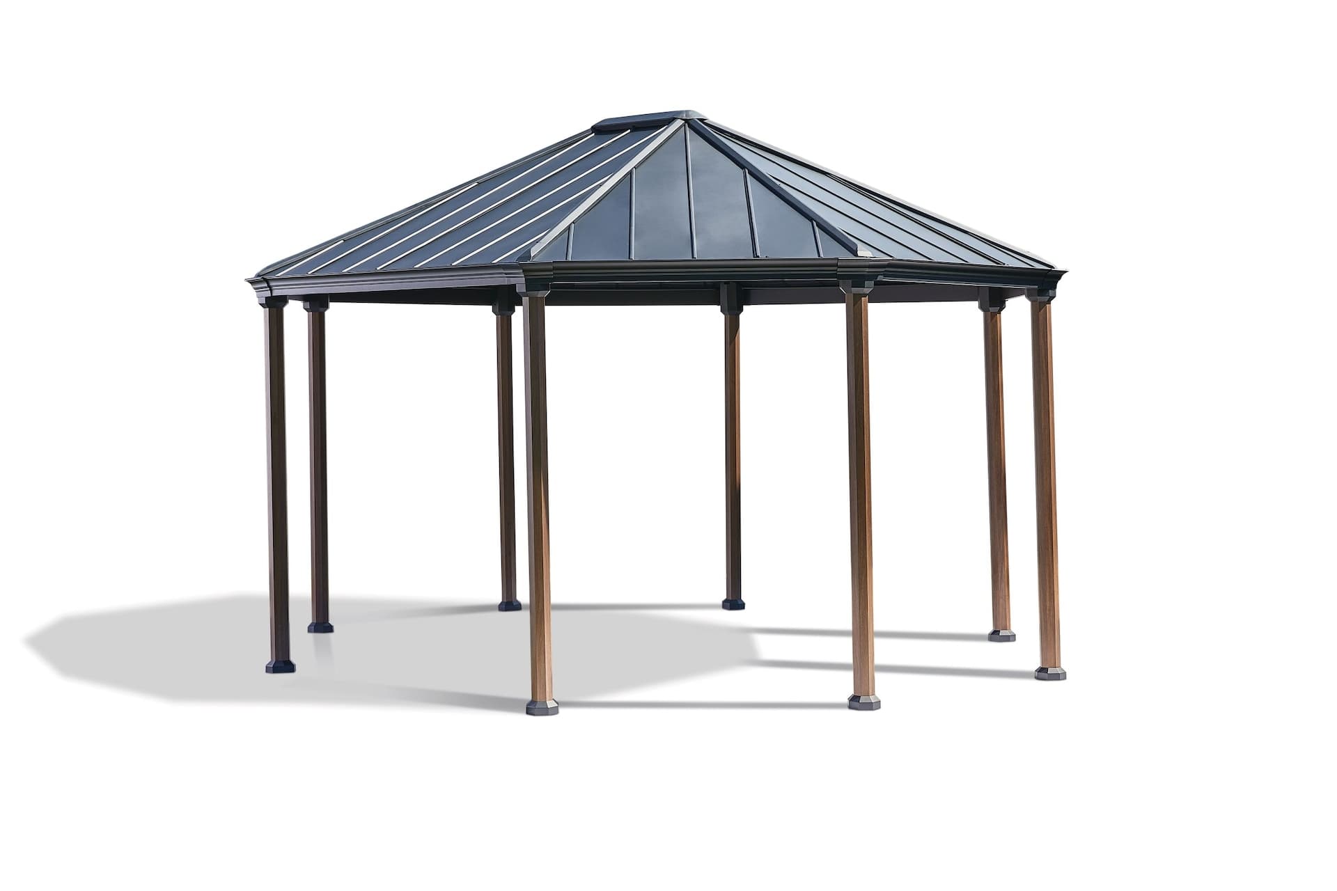 CANVAS Holbrook Octagonal Outdoor/Patio Hard-Top Gazebo, 14.5x12.5-ft