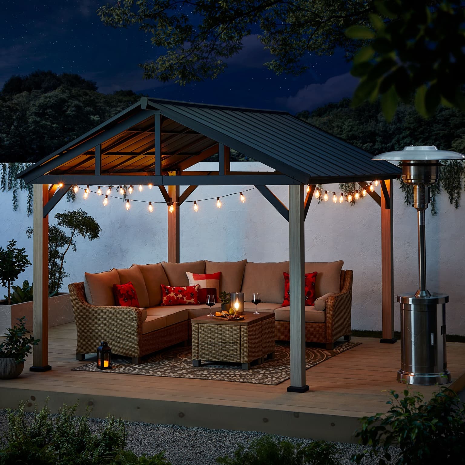 CANVAS Lantern, 12-in, Black