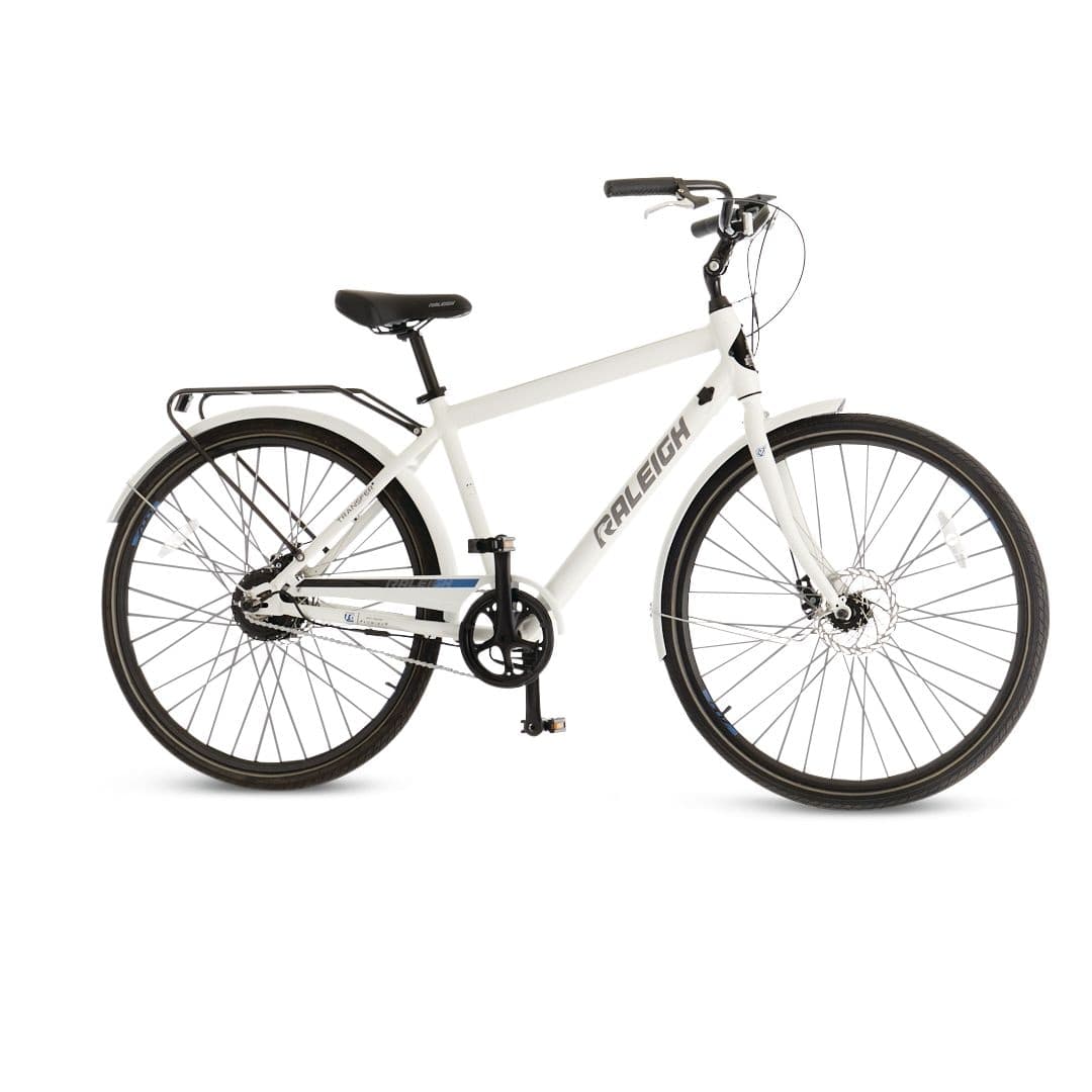 Raleigh Dobson Comfort Electric Bike, Lightweight & LCD Display-Integrated, 700C Wheels, White