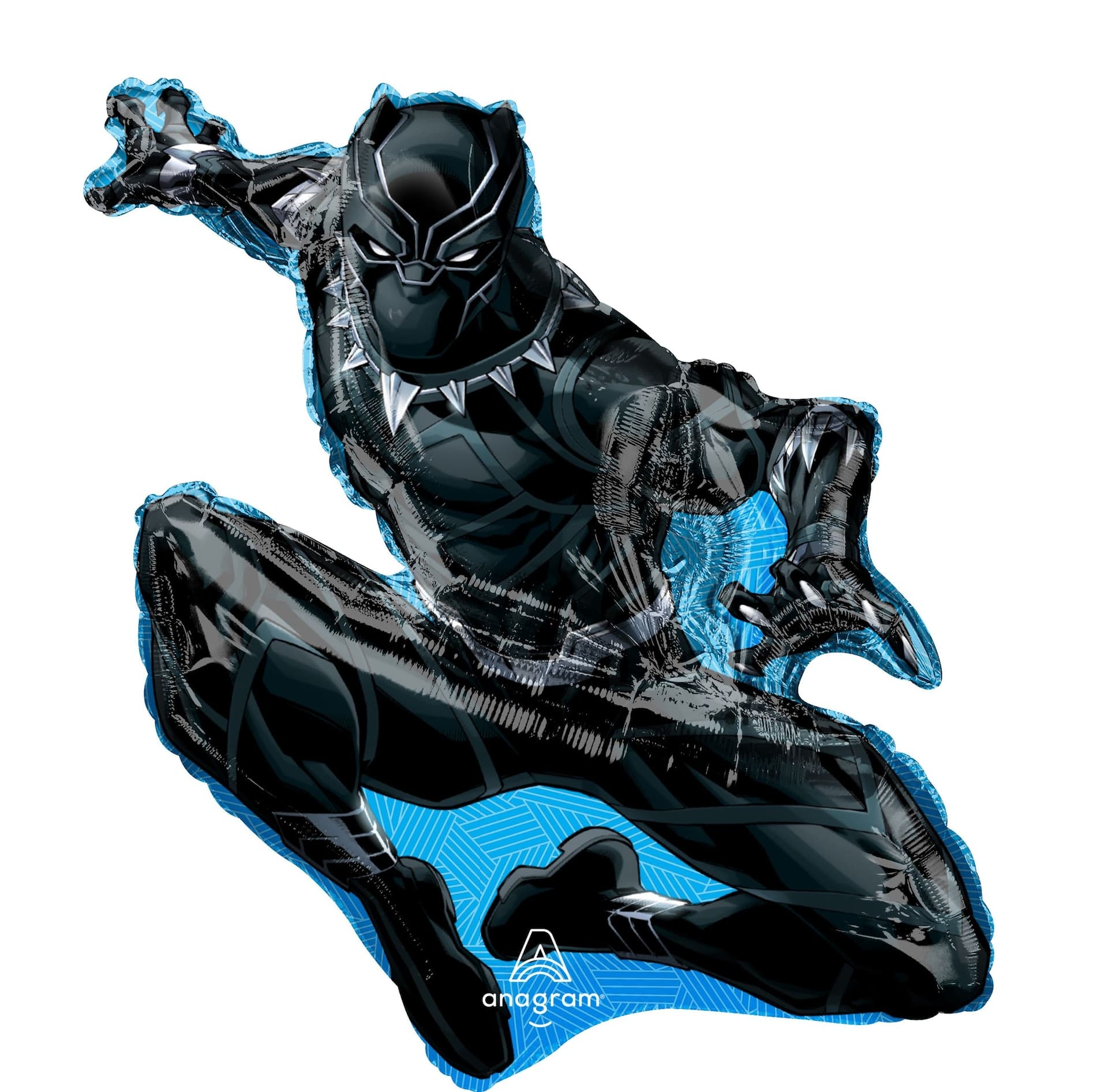 Disney Marvel Black Panther Satin Foil Balloon, Black, 32-in, Helium Inflation & Ribbon Included for Birthday Party