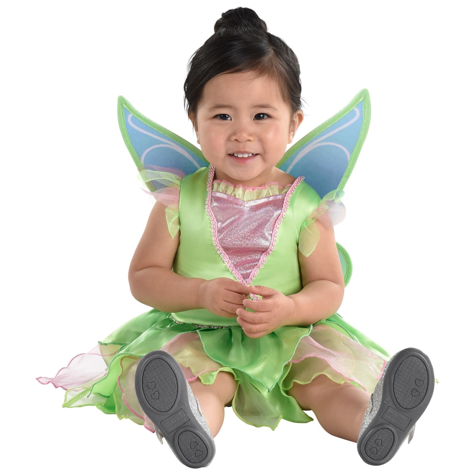 Infant Disney Peter Pan Tinker Bell Classic Green Dress with Wings Halloween Costume, Various Sizes