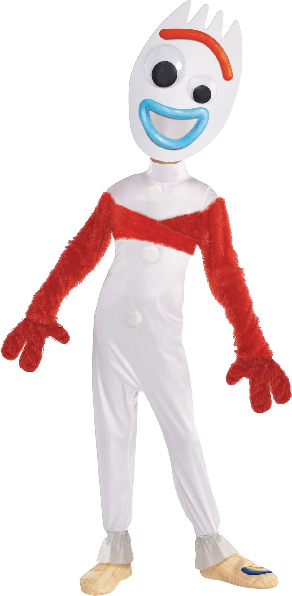 Toddler & Kids' Disney Pixar Toy Story Forky White Jumpsuit with Mask Halloween Costume, Assorted Sizes