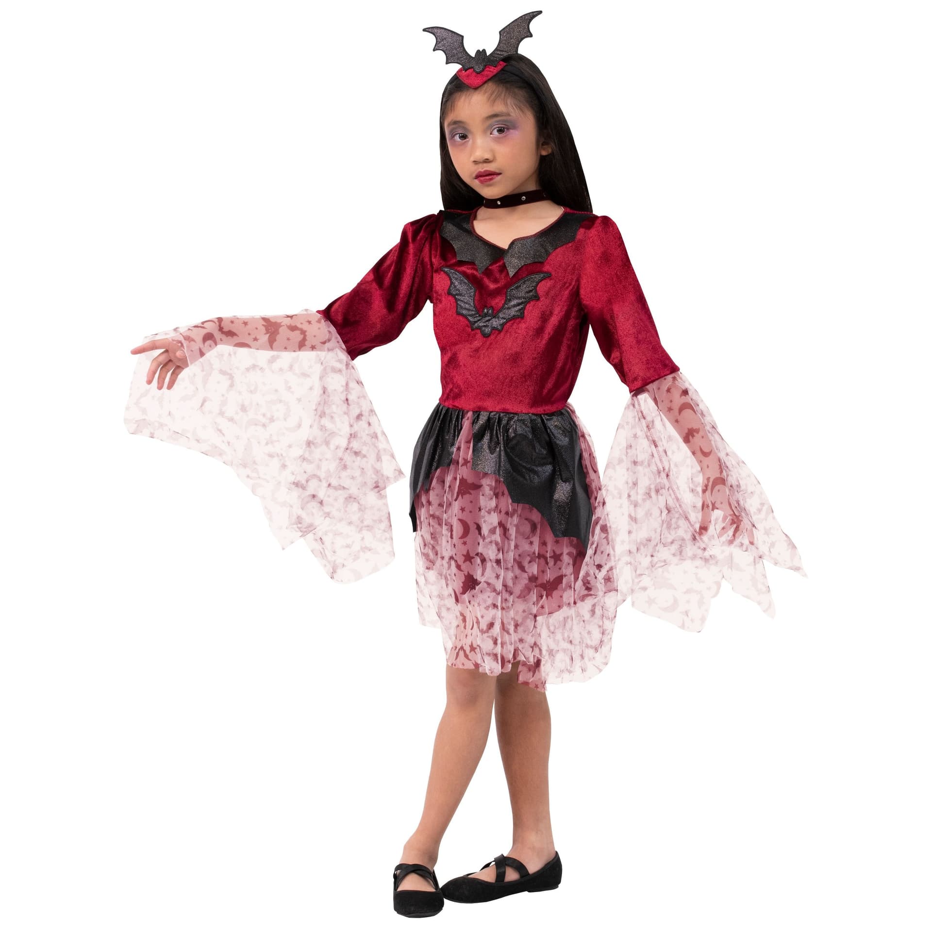 Kids' Vampire Red Dress Halloween Costume, Assorted Sizes