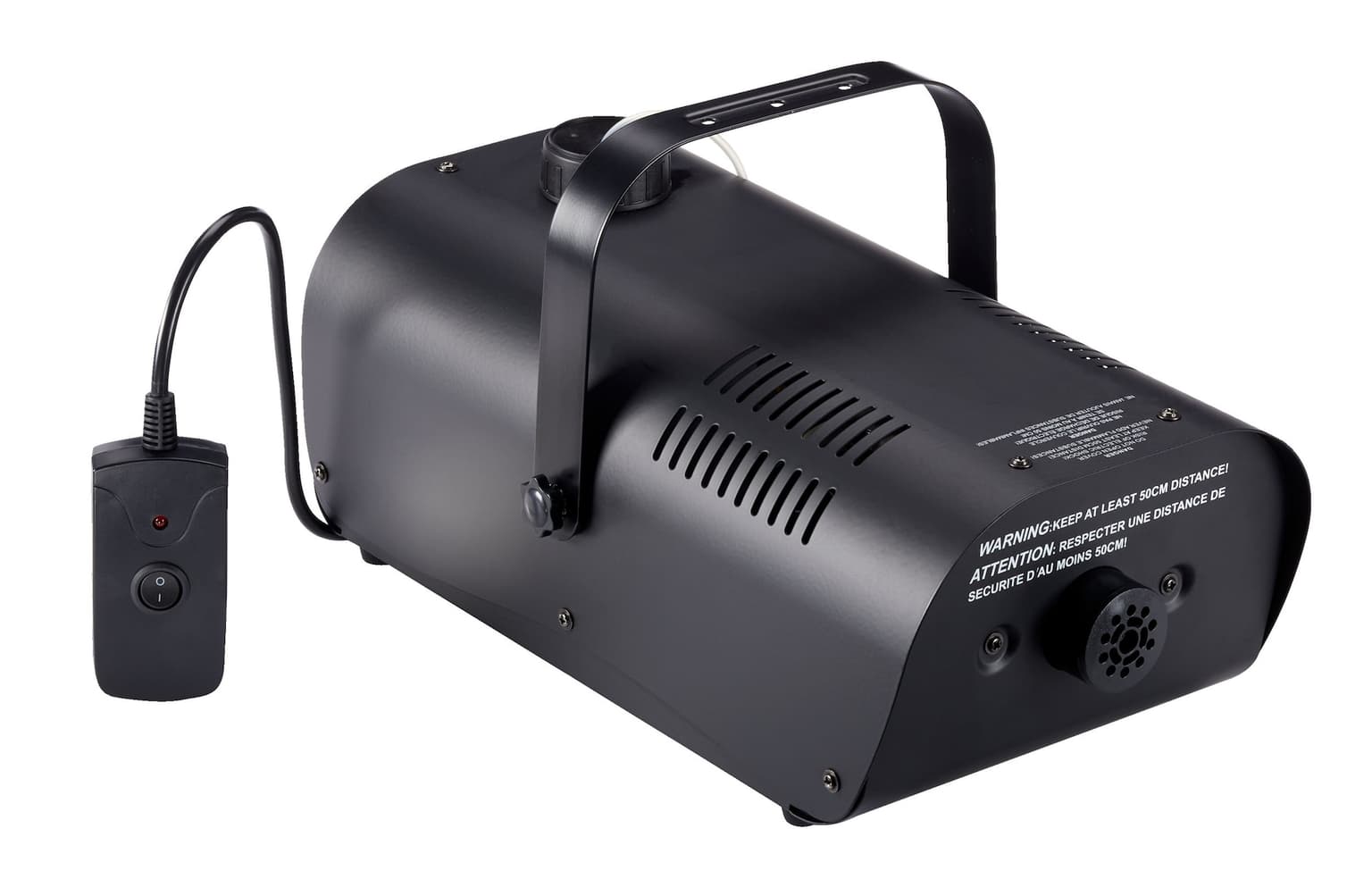 For Living 1000W Metal Fog Machine with Controller, Black, 15-in, Indoor/Outdoor Decoration for Halloween